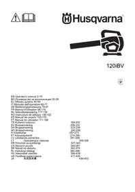 Notice HUSQVARNA 120IBV Fúkač lístia