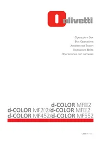 Notice OLIVETTI D-COLOR MF362 Non catégorisé