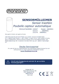 Notice Monzana DBSM001 Poubelle