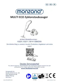 Notice Monzana DBMZ005 Aspirateur