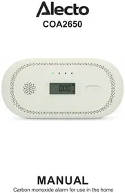 Notice ALECTO COA2650 Gas detector