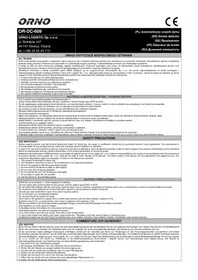 Notice ORNO OR-DC-609 Détecteur de fumée