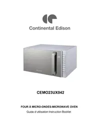 Notice CONTINENTAL EDISON CEMO23UX042 Microwaves