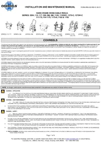 Notice Coxreels 112Y-12 Tuyau d'arrosage