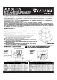 Notice Canarm ALX165-UD050EC Ventilateur