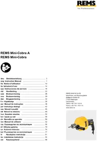 Notice REMS MINI-COBRA A Milling machine
