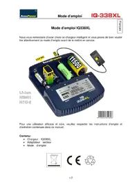 Notice AccuPower IQ338XL Chargeur de piles