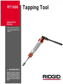 Notice RIDGID RT1000 Coffee grinder