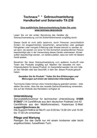 Notice TECHNAXX TX-238 Radio