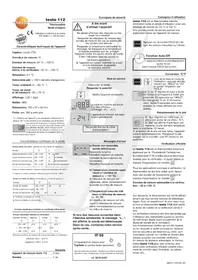 Notice Testo 112 Thermomètre