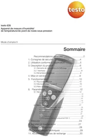 Notice Testo 635-2 Thermomètre