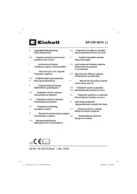 Notice EINHELL GP-CM 36/41 LI Tondeuse électrique