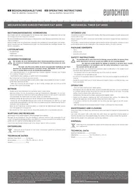 Notice Eurochron EAT 6000 Autres appareils ménagers