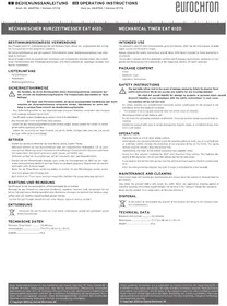 Notice Eurochron EAT 6120 Autres appareils ménagers