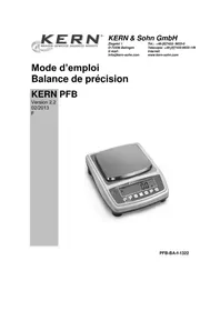 Notice Kern PFB 200-3 Balances de cuisine