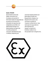 Notice Testo 316-EX Détecteur
