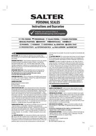 Notice SALTER SA 9216 WD3R Balance