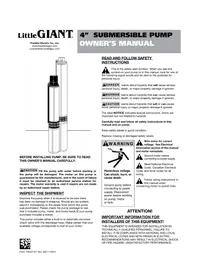 Notice Little Giant W16G07S8-32P Pompe