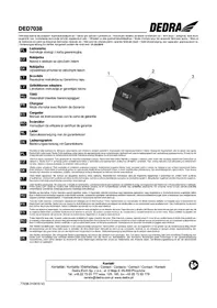 Notice DEDRA DED7038 Chargeur de batterie
