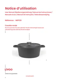 Notice LIVOO MEP139 Casserole
