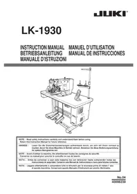 Notice JUKI LK-1930 Machine à coudre