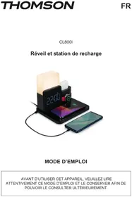Notice THOMSON CL800I Radio reloj