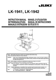 Notice JUKI LK-1941 缝纫机