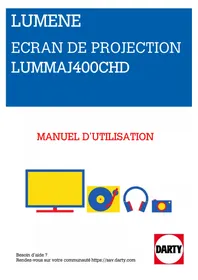 Notice LUMENE MAJESTIC HD 400C Écran de projection