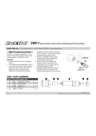 Notice Park Tool CWP-7 Accessoire de vélo