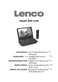 Notice LENCO BRP-1150BK Lecteur DVD portable