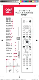 Notice ONE FOR ALL ESSENCE 8 URC 1281 Télécommande