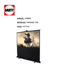 Notice LUMENE PARADISE 170C Écran de projection