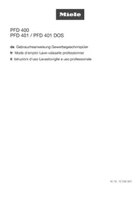 Notice MIELE PFD 400 WB SPEED Lavastoviglie