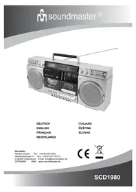 Notice Soundmaster SCD1980 Nicht kategorisiert