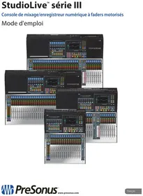 Notice PRESONUS STUDIOLIVE 64S SERIES III Table de mixage