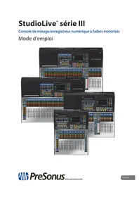 Notice PRESONUS STUDIOLIVE 32SX SERIES III Table de mixage