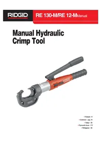 Notice RIDGID RE 12-M Herramienta de engaste