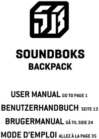 Notice SOUNDBOKS BACKPACK Sac