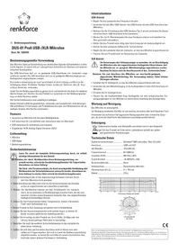 Notice Renkforce DUS-01 Microphone