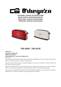 Notice Orbegozo TOV 6200 Toaster