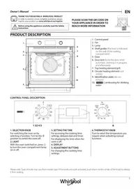 Notice WHIRLPOOL OMSR58RU1SB Elektriskā krāsns