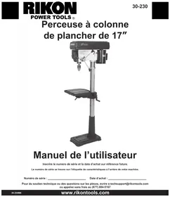 Notice RIKON 30-230 Perceuse