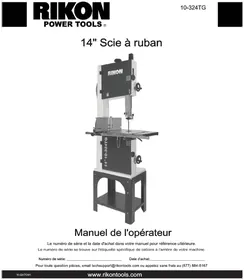 Notice RIKON 10-324TG Scie