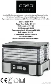 Notice CASO DH 450 Deshidratador de alimentos