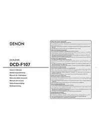 Notice DENON DRA-F107 Récepteur audio-vidéo