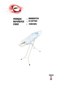 Notice BRABANTIA A COTTON Table de repassage