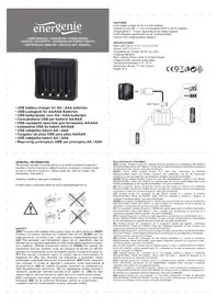 Notice EnerGenie BC-USB-03 Chargeur de piles