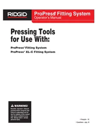 Notice RIDGID PROPRESS V1 Hand tool