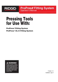 Notice RIDGID PROPRESS C1 Sin categoría