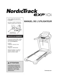 Notice NordicTrack EXP10I Tapis de course